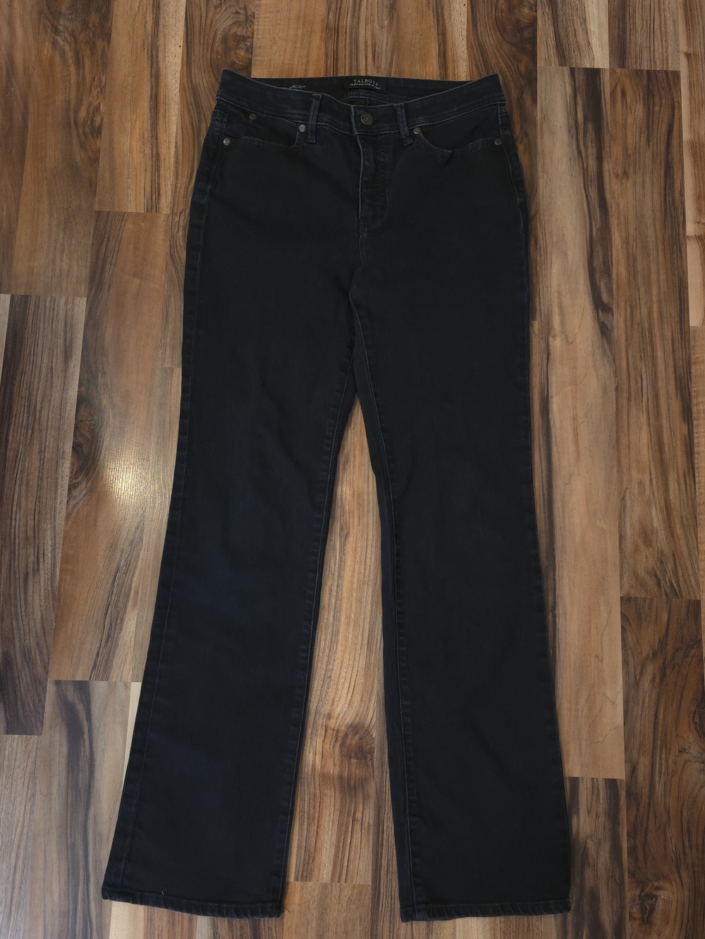 Talbots Barely Boot High Waist Black Jeans Size 6 Old Money Preppy Fall Style